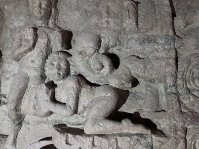 Kanheri Caves- Cave90 Elephanat-Attacking
