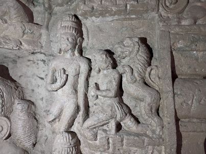Kanheri Caves- Cave90 Lion-Attacking